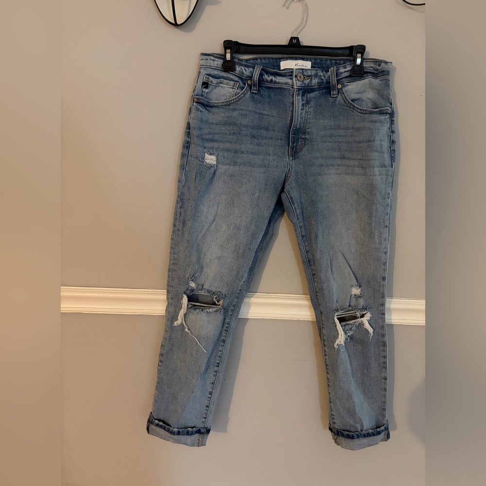 KanCan Light Blue Distressed Boyfriend Jeans